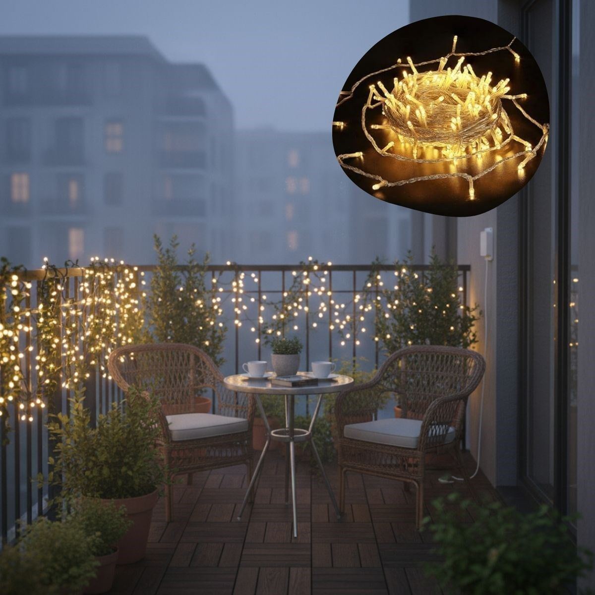 KanguruMarkt® Günışığı Renk 5 Farklı Işık Modlu 10 Metre Eklemeli Dekor Boncuk Model Dekoratif Led