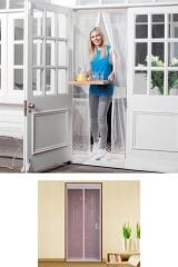 KanguruMarkt® Pratik Manyetik Mıknatıslı Beyaz Kapı Pencere Sinekliği Tülü 90 x 210 cm
