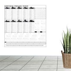 KanguruMarkt® Çarpım Tablosu Ezberleme Manyetik Duvar Stickerı 105 x 100 cm