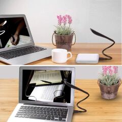 KanguruMarkt® USB Girişli 14 Ledli 3 Kademeli Dokunmatik Masa/Kitap Okuma Lambası Ledi Siyah