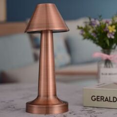 Çatı Model Bronz Renk Şarjlı Dokunmatik 3 Renkli LED