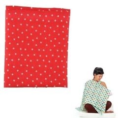 KanguruMarkt® Kullanışlı Kemerli Yıldız Desenli Bebek Emzirme Önlüğü Örtüsü