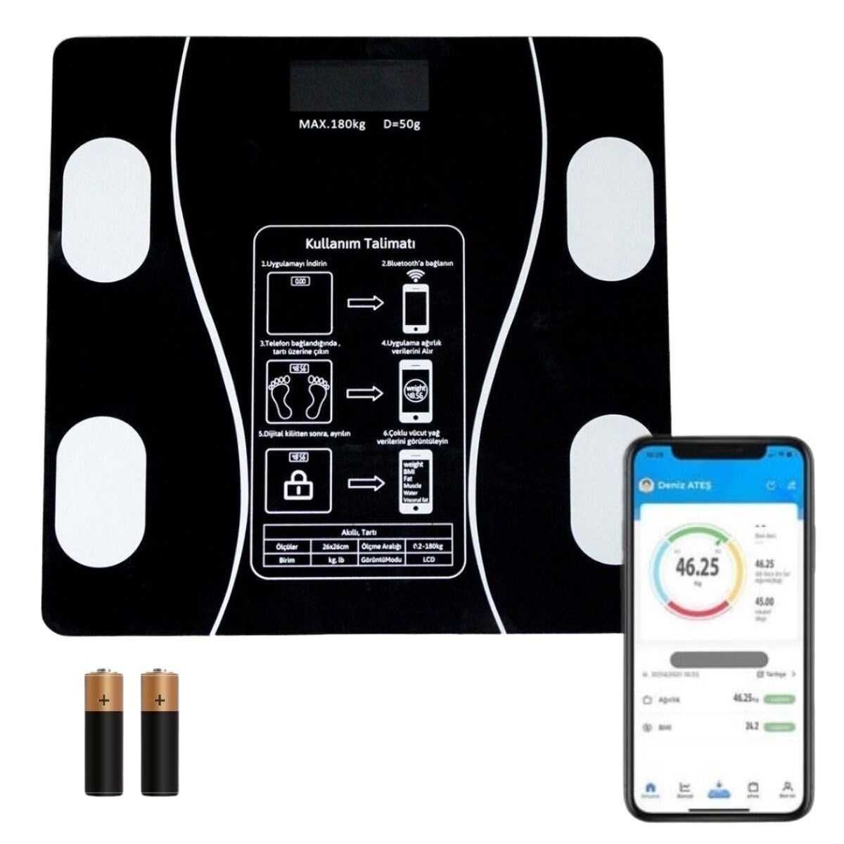 Akıllı Bluetooth Bağlantılı Tartı