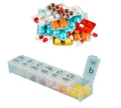 KanguruMarkt® Haftalık Günlük İlaç Saklama Kutusu 7 Günlük İlaç  Saklama Kabı