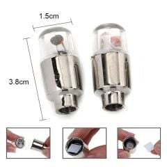 KanguruMarkt® Araç ve Bisiklet İçin 2’li Mavi LED Hava Valfi Işık Kapakları–Gece Parlayan Lastik Lambası Sibop Kapağı