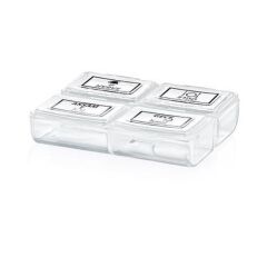 KanguruMarkt® 4 Öğün Günlük Hap İlaç Saklama Taşıma Kutusu İlaç Hatırlatıcı