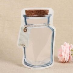 KanguruMarkt® Kavanoz Görünümlü Kilitli Poşet Çıtçıtlı ve Pratik Torba 4 Adet