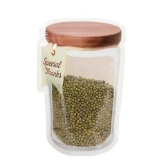 KanguruMarkt® Kavanoz Görünümlü Kilitli Poşet Çıtçıtlı ve Pratik Torba 4 Adet