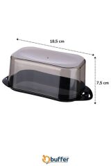 KanguruMarkt® Kilitli Plastik Kapaklı Kahvaltılık Tereyağlık Peynirlik Erzak Saklama Kabı Ap-9428