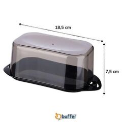 KanguruMarkt® Kilitli Plastik Kapaklı Kahvaltılık Tereyağlık Peynirlik Erzak Saklama Kabı Ap-9428