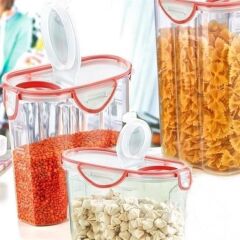 Kilitli Kapaklı 2,4 Litre Erzak Saklama Kabı