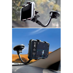 KanguruMarkt®  Akrobat Cama Sabitlenen Güçlü Vakumlu 360 Derece Dönen Tüm Modellere Uyan Oto Telefon Tutucu