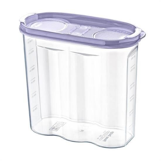 KanguruMarkt® 2 Kapaklı Ölçekli Erzak Kuru Gıda Saklama Kutusu Kabı - 1,7 Litre - SA935