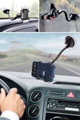 KanguruMarkt®  Akrobat Cama Sabitlenen Güçlü Vakumlu 360 Derece Dönen Tüm Modellere Uyan Oto Telefon Tutucu