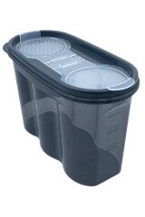 2 Kapaklı Ölçekli Erzak Saklama Kabı - 1,2 Litre - SA930