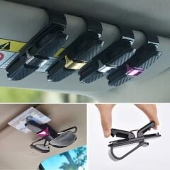 KanguruMarkt® Araç İçi Güneşliğe Takılan 2'li Gözlük,Kart,Para Takmalık Aparat
