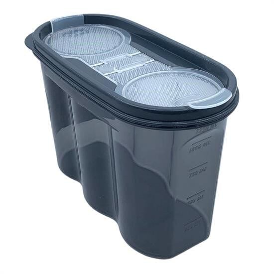 KanguruMarkt® 2 Kapaklı Ölçekli Erzak Saklama Kabı - 1,2 Litre - SA930