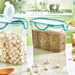 Kilitli Kapaklı 1,2 Litre Erzak Saklama Kabı