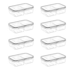 KanguruMarkt® 2 Bölmeli 1+1 Litre Kilitli Kapaklı Erzak Saklama Kabı LC-525