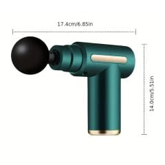 KanguruMarkt®  4 Masaj Başlıklı Titreşim, Şarj Edilebilir Küçük Masaj Aleti,Masaj Tabancası