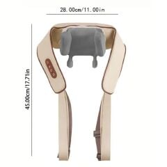 KanguruMarkt® Elektrikli Boyun ve Sırt Masaj Aleti Kablosuz Boyun ve Omuz Yoğurma Masaj Yastığı