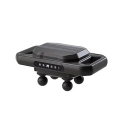 KanguruMarkt® 4 Başlıklı Masaj Tabancası – 12W Derin Doku & Kas Ağrısı Giderici, 20 Seviye & 6 Mod - Siyah