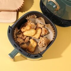 KanguruMarkt® 50 Adet Air Fryer Pişirme Kağıdı Tek Kullanımlık Hava Fritöz Yağ Geçirmez Yapışmaz Kare Tabak Model