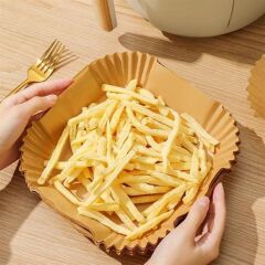 KanguruMarkt® 50 Adet Air Fryer Pişirme Kağıdı Tek Kullanımlık 23 Cm Kare Pişirme Kağıdı XXL