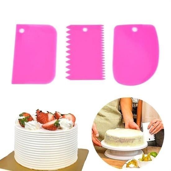 KanguruMarkt® Pasta Hamur Şekillendirici Spatula Kesici Kazıyıcı Dekoratör Set