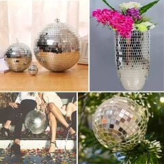 KanguruMarkt® 1 Metre Uzunluğunda Gümüş Renk Aynalı Mozaik Taşlı Dekor Bandı 4 cm x 1 mt