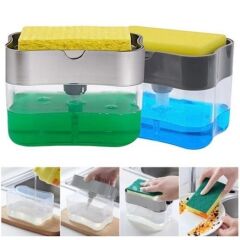 İkisi Bir Arada Pratik Bulaşık Yıkama Süngeri Haznesi