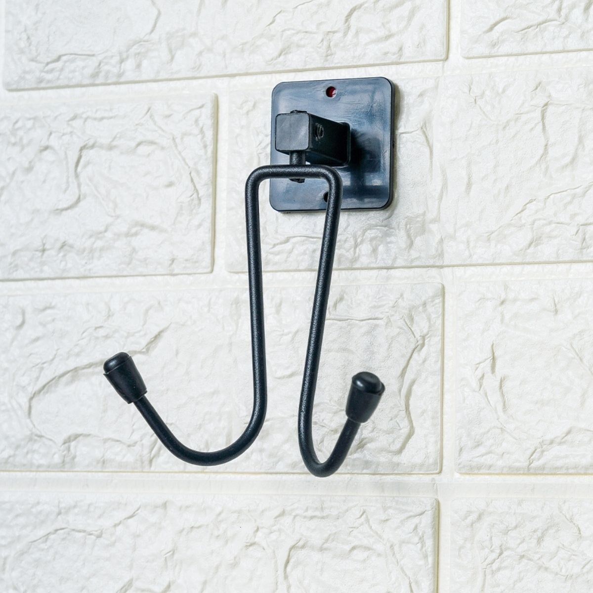 KanguruMarkt® Kendiliğinden Yapışkanlı Siyah Paslanmaz Metal Bornoz ve Havlu Askılığı