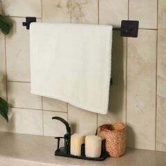 KanguruMarkt® Kendiliğinden Yapışkanlı Siyah Çubuk Havluluk