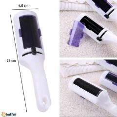 Taşınabilir Elektrostatik Hazneli Rulo Şeklinde Evcil Hayvan Tüyü Toplayıcısı