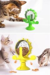 Vantuzlu Zilli İnteraktif Mama Kaplı Eğitici Kedi Oyuncağı