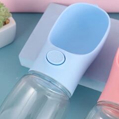 KanguruMarkt® Taşınabilir Butonlu 350 ml Evcil Hayvan Suluğu