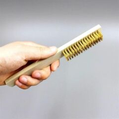 Metal Telli Fırça Ahşap Saplı