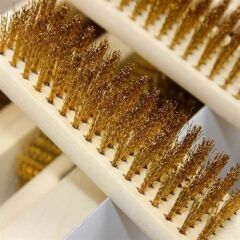 KanguruMarkt® Metal Telli Fırça Ahşap Saplı Pas Kir Sökme Temizleme Fırçası