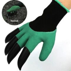 KanguruMarkt® Toprak Kazma Ekme Çapalama İçin Korumalı Bahçe Bahçivan Eldiveni