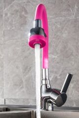 KanguruMarkt® Oynar Başlıklı Tasarruflu Kubar Musluk Borusu ve Başlığı  Pembe