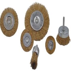 KanguruMarkt® 6'lı Pimli Tel Fırça Seti Pas Yağ Kir Boya Yapışkan Çözücü