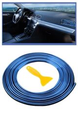 KanguruMarkt® Mavi Araba OtoTrim Dekorasyon Şeridi Kauçuk Elastik Kolay Kurulum 5 metre Şerit Bant