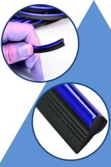 KanguruMarkt® Mavi Araba OtoTrim Dekorasyon Şeridi Kauçuk Elastik Kolay Kurulum 5 metre Şerit Bant