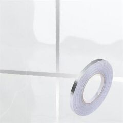 KanguruMarkt® 50 Metre Fayans Arası Şerit Dekoratif Yapışkan Renkli Dekor Su Geçirmez Sızdırmaz Gümüş Bant