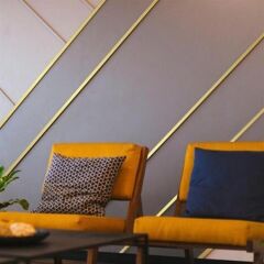 KanguruMarkt® 50 Metre Fayans Arası Şerit Dekoratif Yapışkan Renkli Dekor Su Geçirmez Sızdırmaz Altın Bant