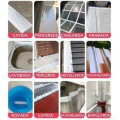 KanguruMarkt® 2 Mt Yüksek Sıcaklık Dayanan Su Geçirmez Çatı  Duvar Çatlak Onarıcı Yapışkan Bant Folyo 5 Cm