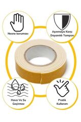 KanguruMarkt® Çok Amaçlı Tüm Yüzeylerde Kullanıma Uygun Beyaz Çift Taraflı Köpük Sünger Montaj Bant