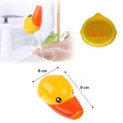 KanguruMarkt® Çocuklar İçin Eğitici ve Güvenli Musluk Uzatıcı Genişletici Başlık Aparatı Ördek Figürlü