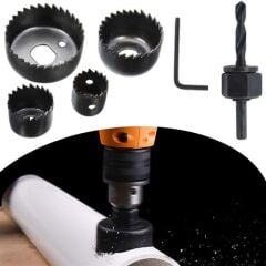 KanguruMarkt® 6 Parça Demir Ahşap Alçıpan Delme Buat Açma Seti