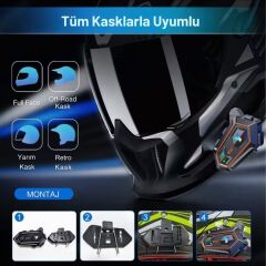 Motorsikletler İçin Kablosuz Bluetooth Kask Kulaklığı